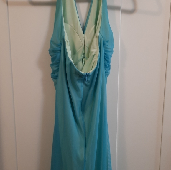 Long Summer Gown, blue and green - Picture 3 of 7
